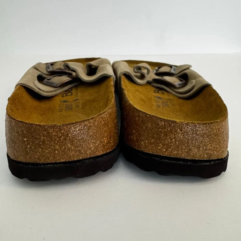 Birkenstock Betula Arizona Classic Two Buckle Slides Brown/Taupe 46 / M13